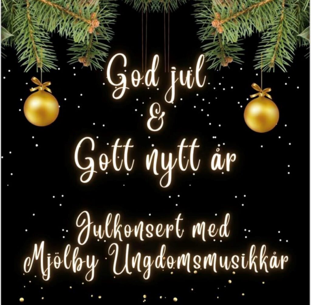 Julkonsert med Mjölby Ungdomsmusikkår 4 december 2022